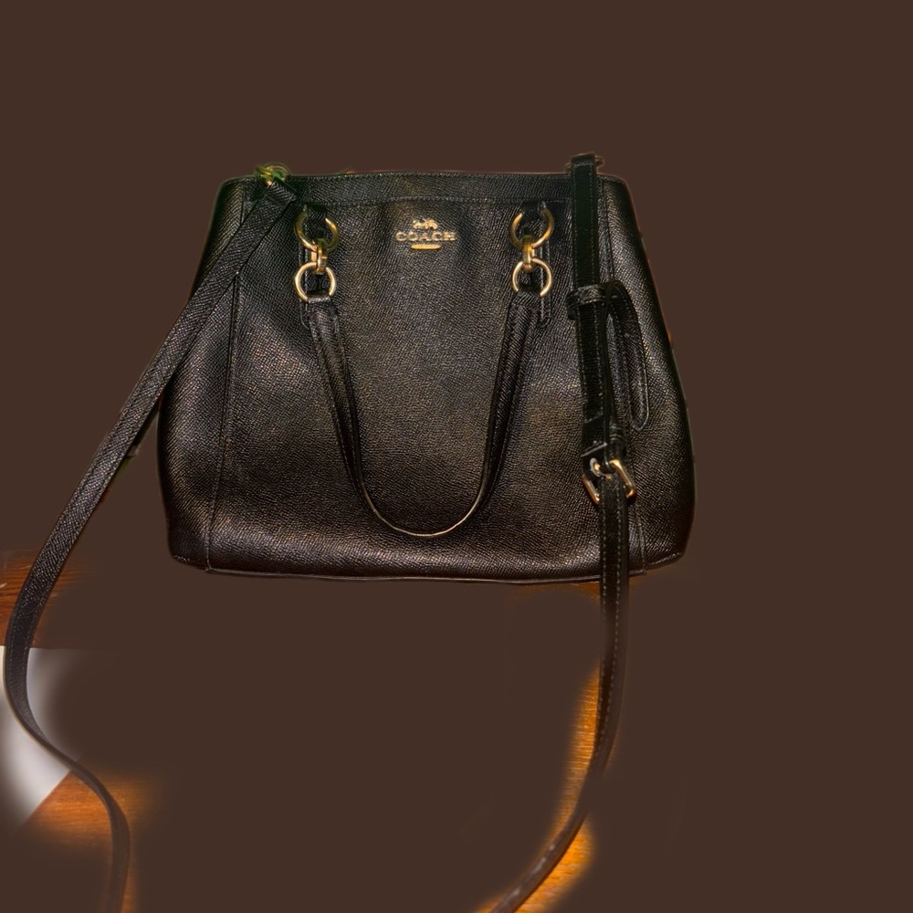 Coach Black Leather Crossbody Bag